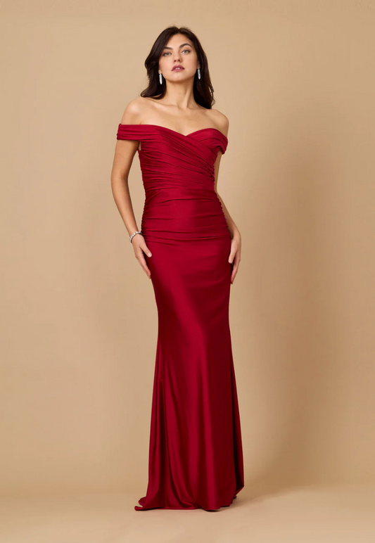 Long Stretch Formal Off Shoulder Gown