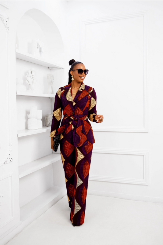 Zyla African Print Suit Set