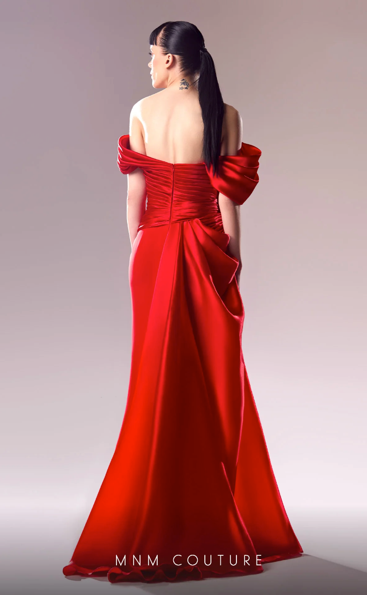 Long Fitted Slit Evening Gown