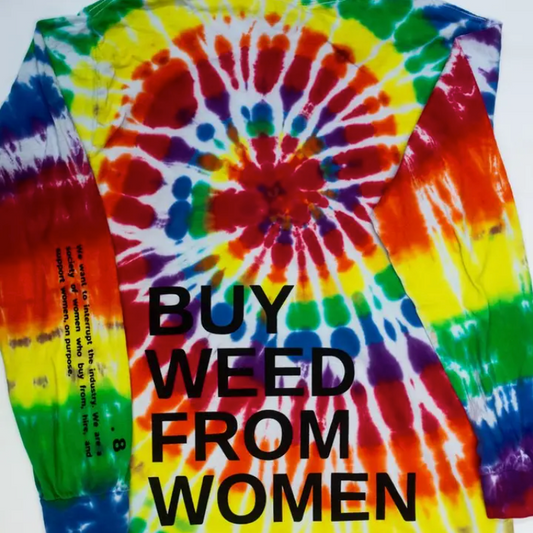 Buy Weed From Women™ "Support Women" Tie-Dye Long Sleeve Tee