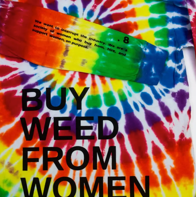 Buy Weed From Women™ "Support Women" Tie-Dye Long Sleeve Tee