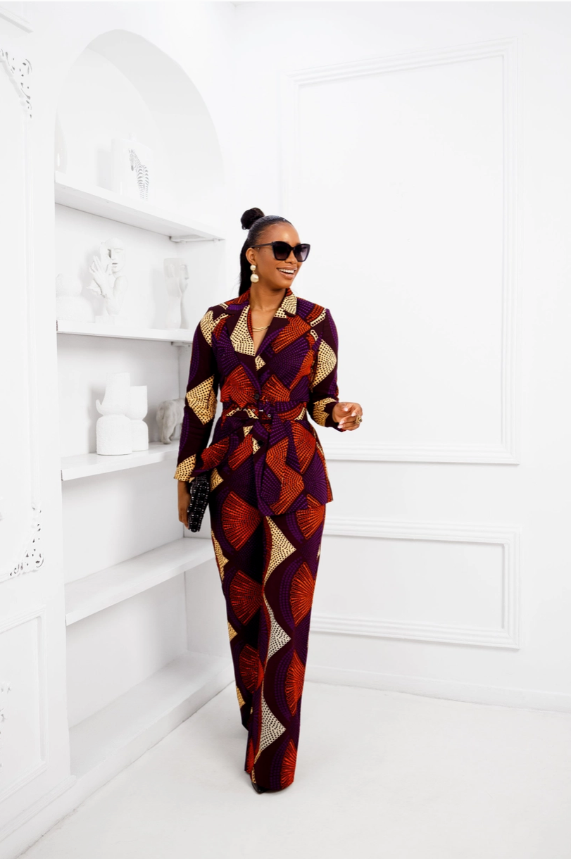 Zyla African Print Suit Set