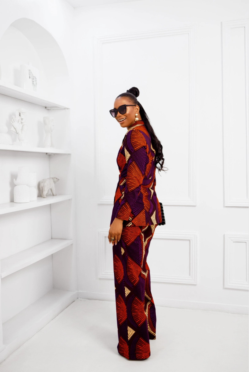 Zyla African Print Suit Set