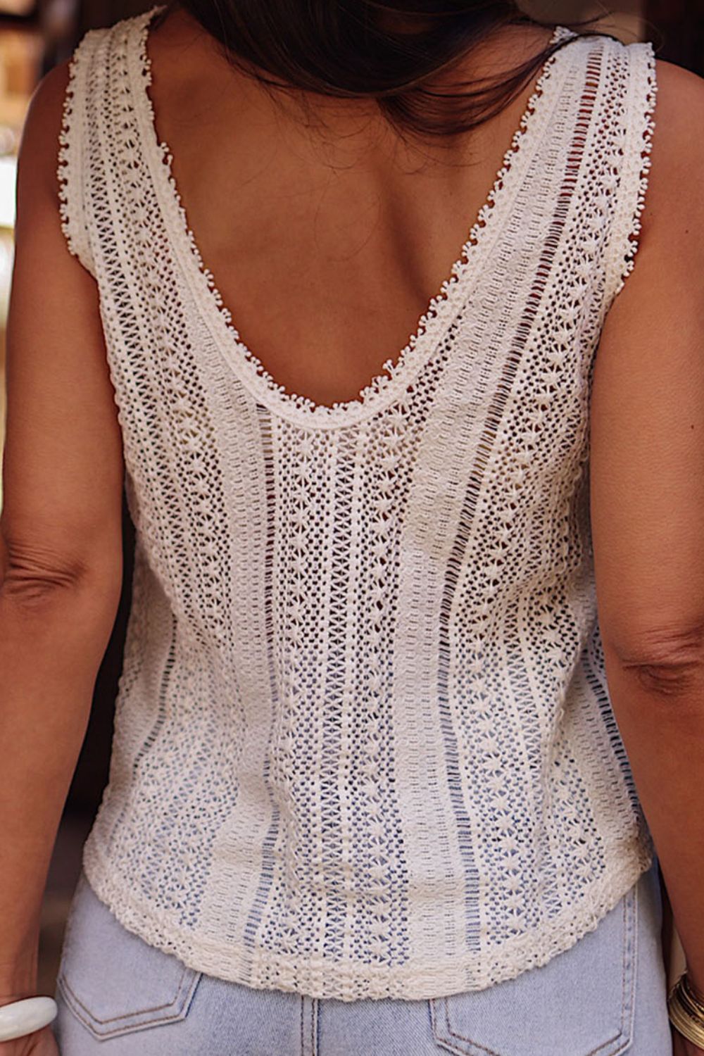 Deep V Openwork Tank