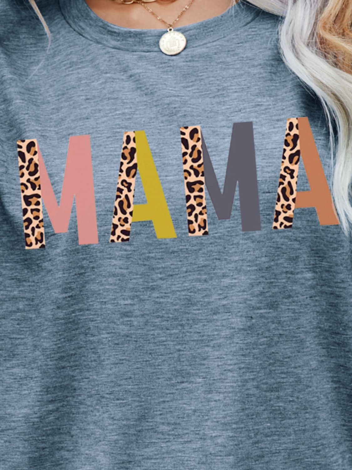 MAMA Leopard Graphic Short Sleeve Tee